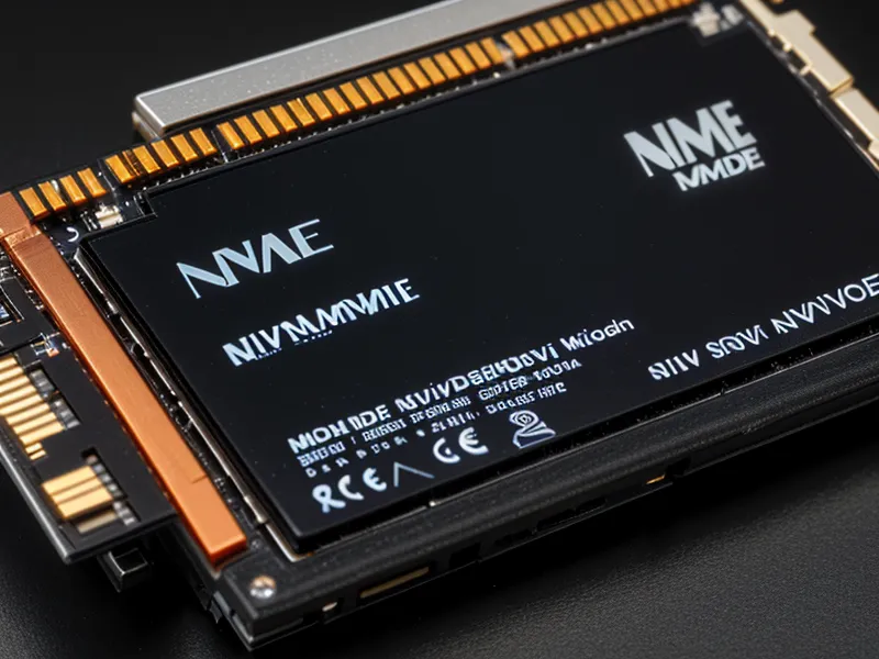 A close-up of an NVMe SSD showing the complex controller hardware.