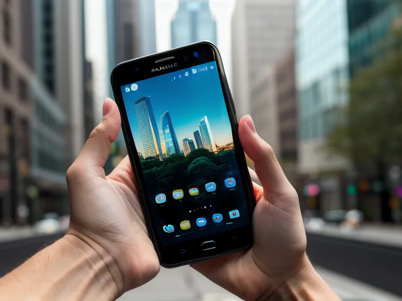 A smartphone showing search results for a personal name in an outdoor setting.